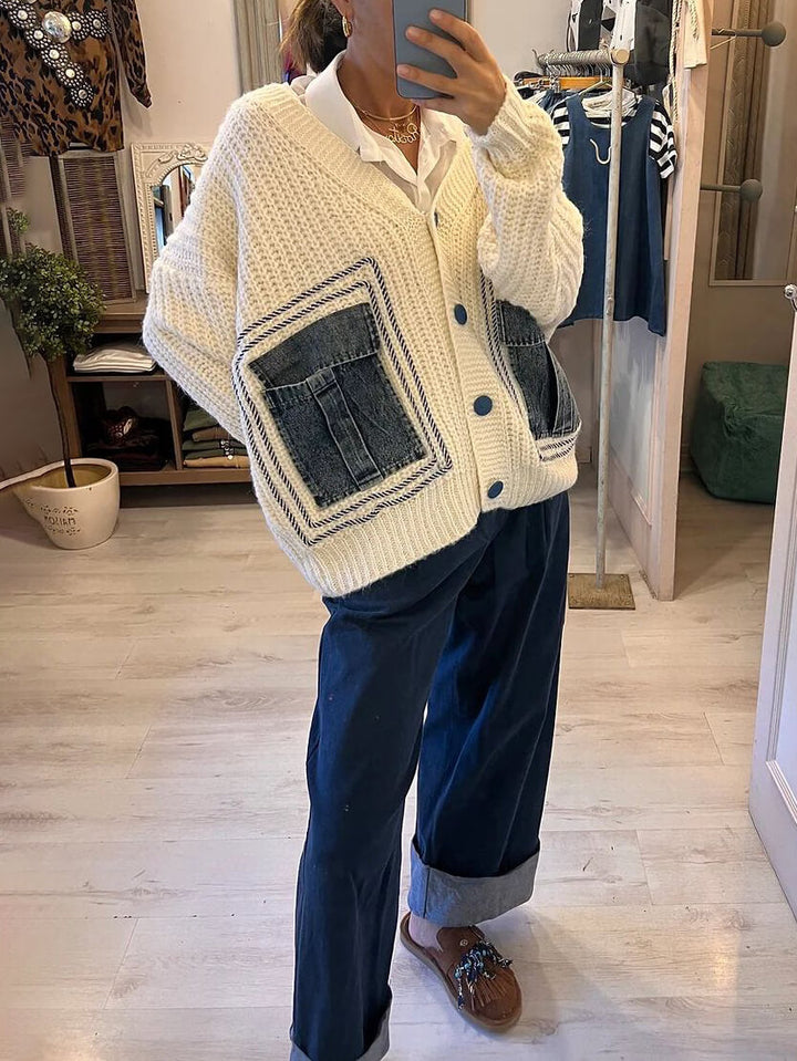 Parker Denim Pocket Knit Cardigan