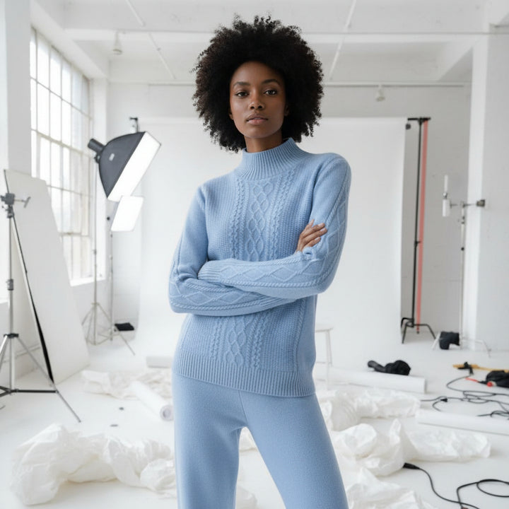 Blush Haven Cable Knit