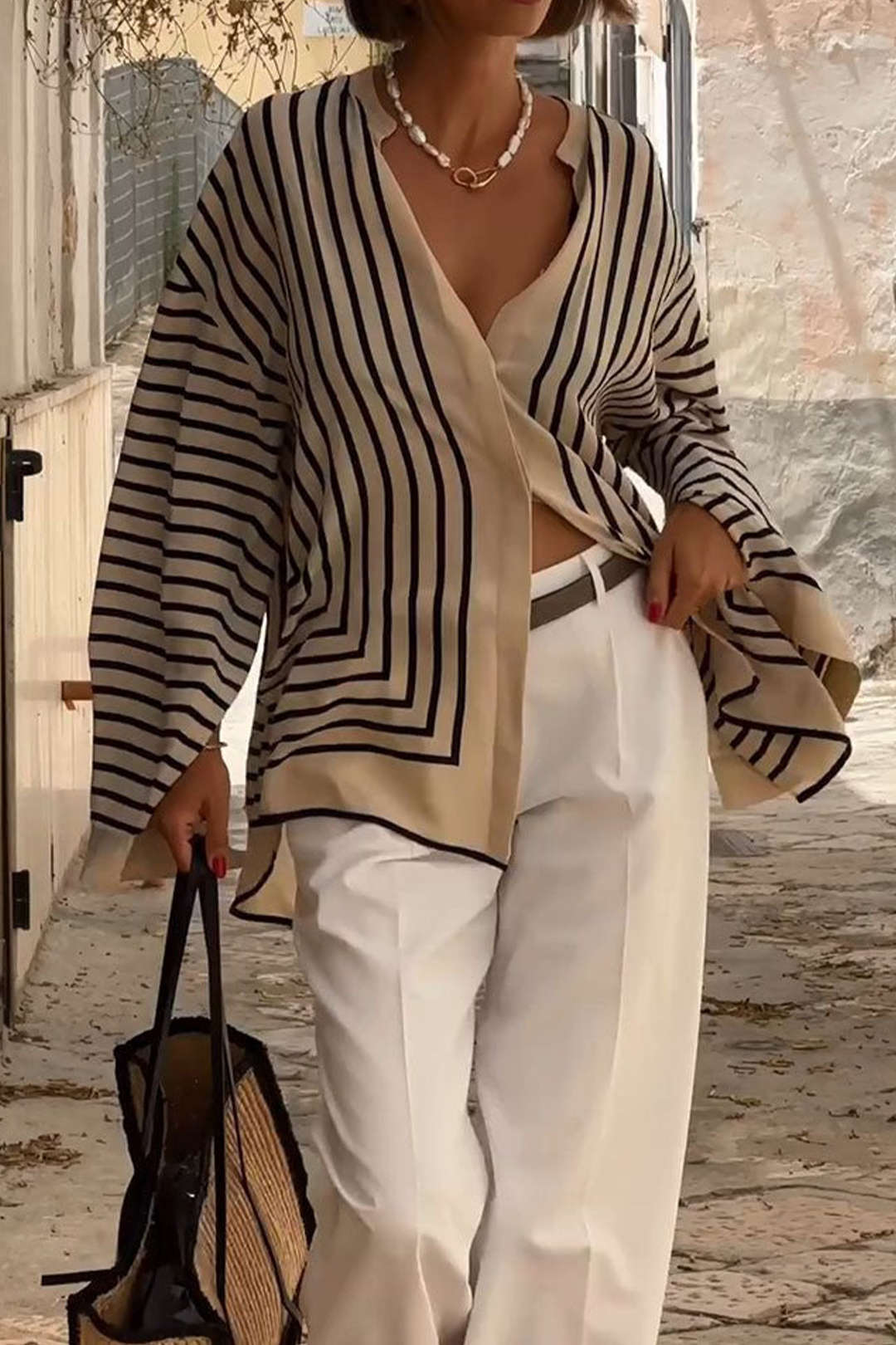 Luxe Satin Stripe Shirt