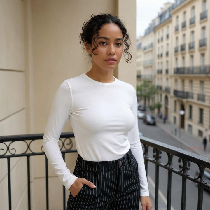 Classic Fitted Top - white