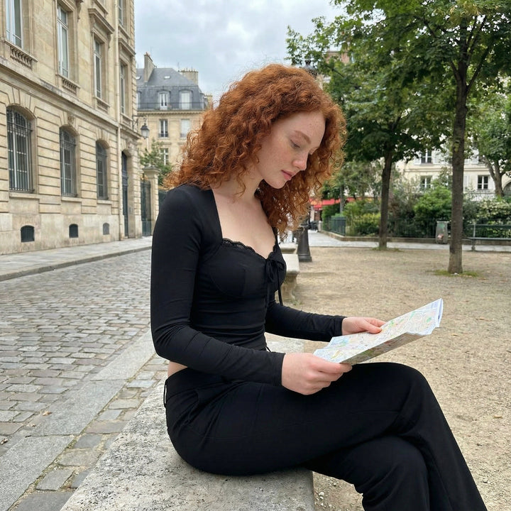 Grace Lace Top - black