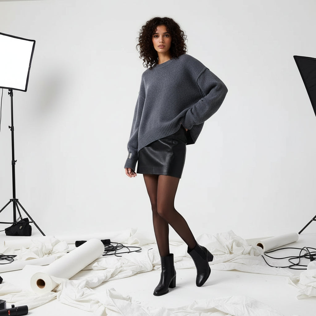 Plush Oversized Knit Sweater