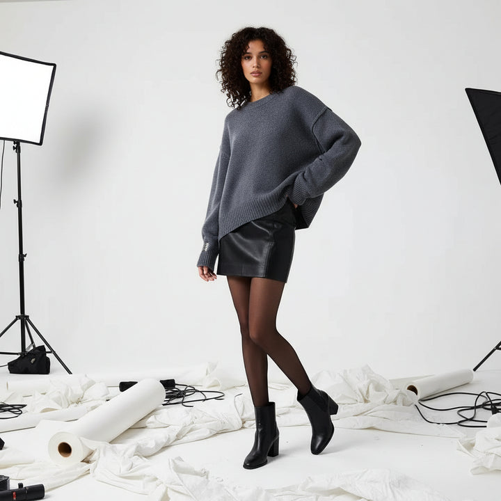 Plush Oversized Knit Sweater