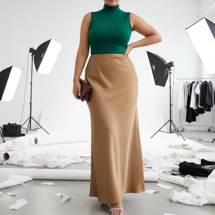 Satin Flow Maxi Skirt