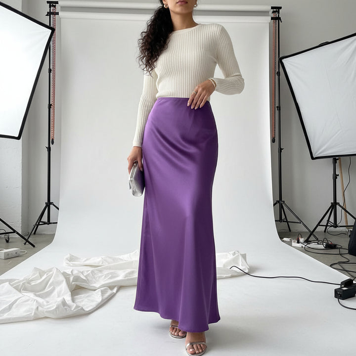 Satin Flow Maxi Skirt