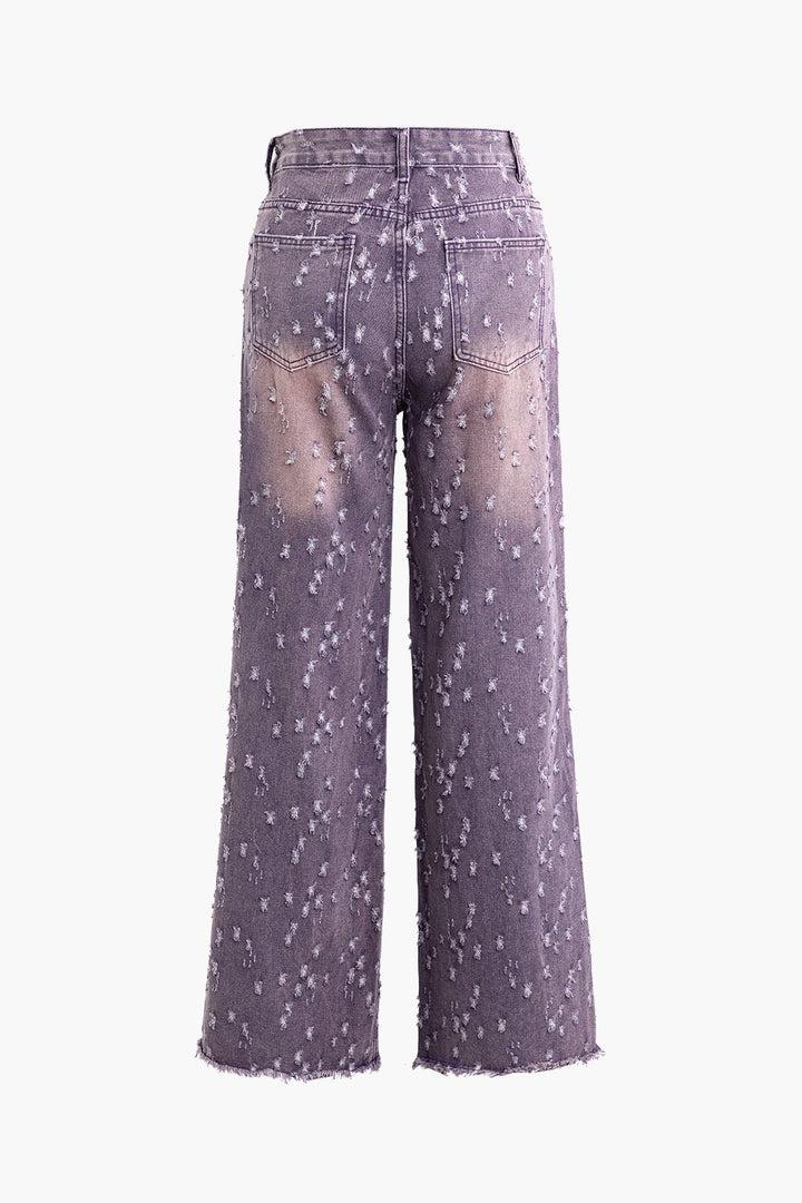 Nova Threaded Straight-Leg Jeans
