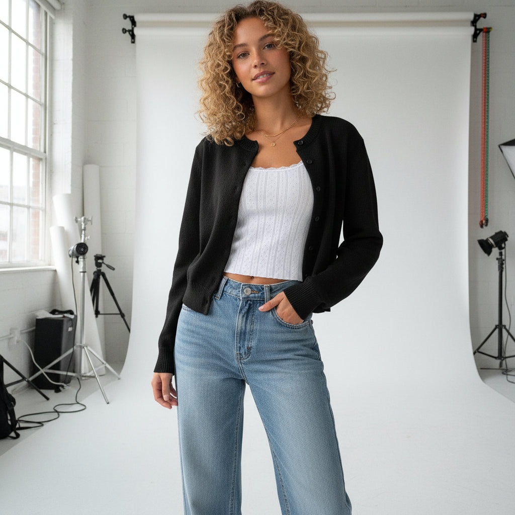 Soft Button Knit Cardigan