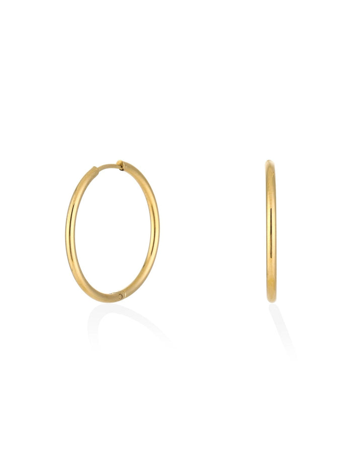 Golden Basic Hoop - Earrings