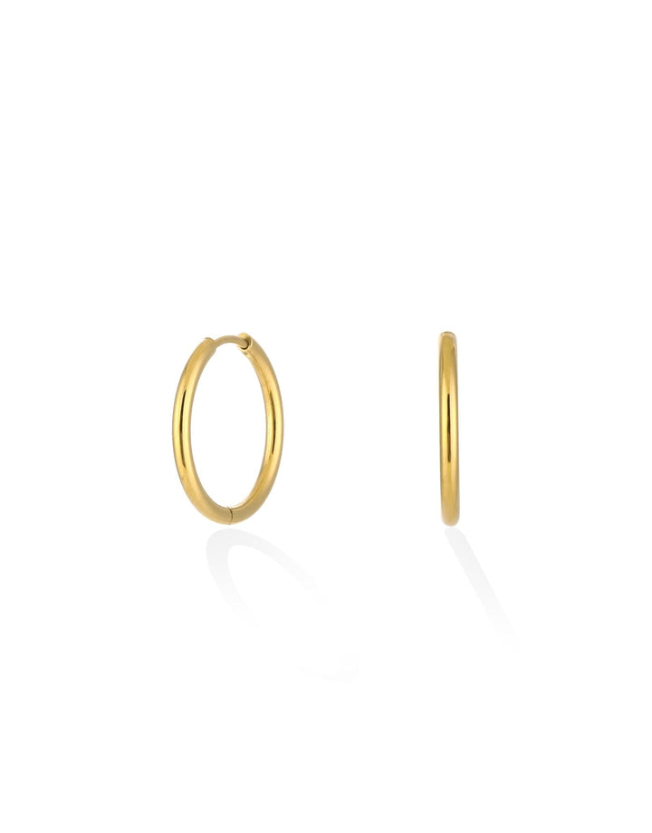 Golden Basic Hoop - Earrings