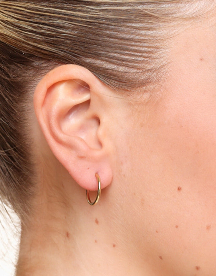 Golden Basic Hoop - Earrings