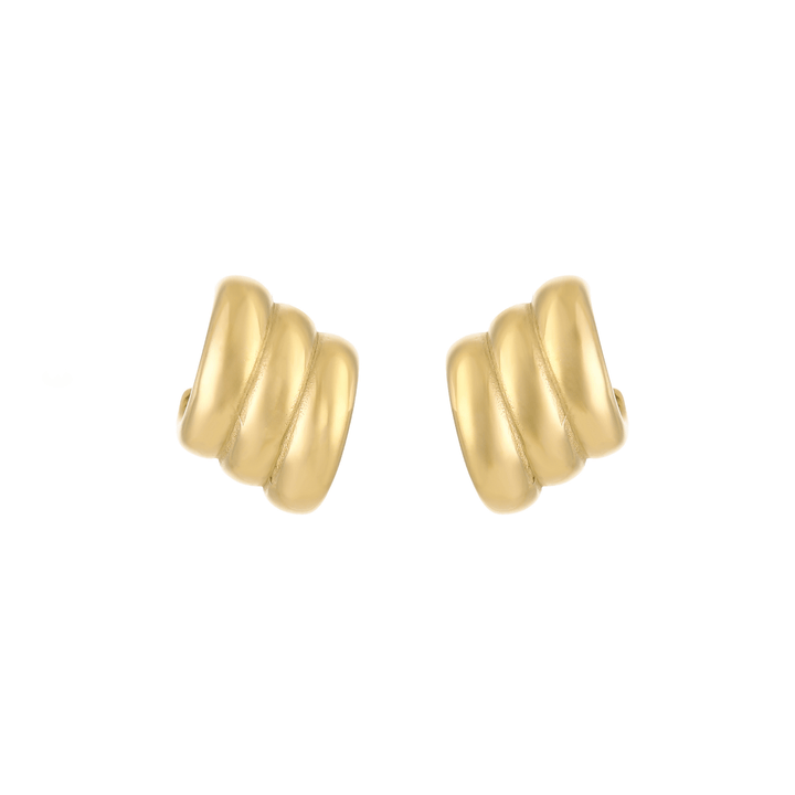 Gouden Grote Dubbele Ring - Oorbellen