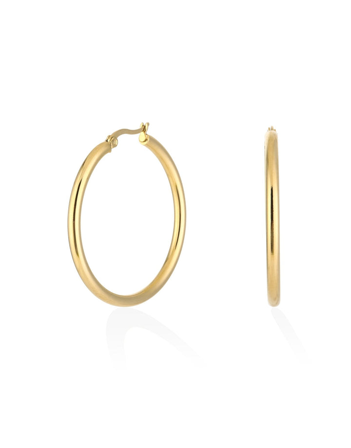 Golden Big Ring - Earrings