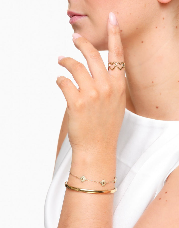 Golden Hearts Row - Ring