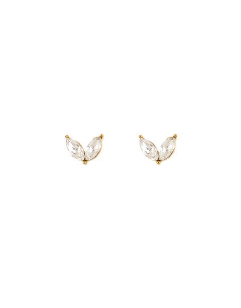 Golden Classic Zirconia Studs - Earrings