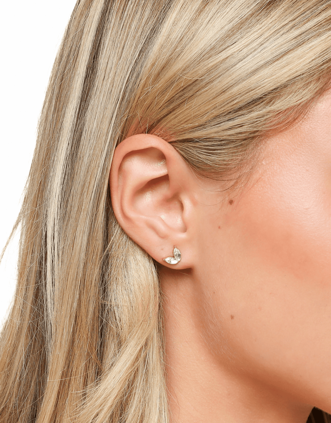Golden Classic Zirconia Studs - Earrings