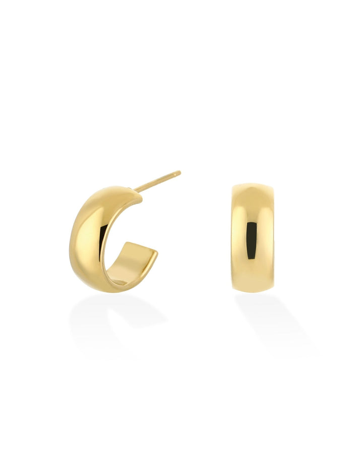 Gouden Platte Basic Open - Oorbellen