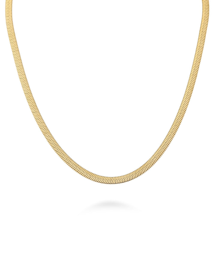 Gouden Platte Schakel - Ketting