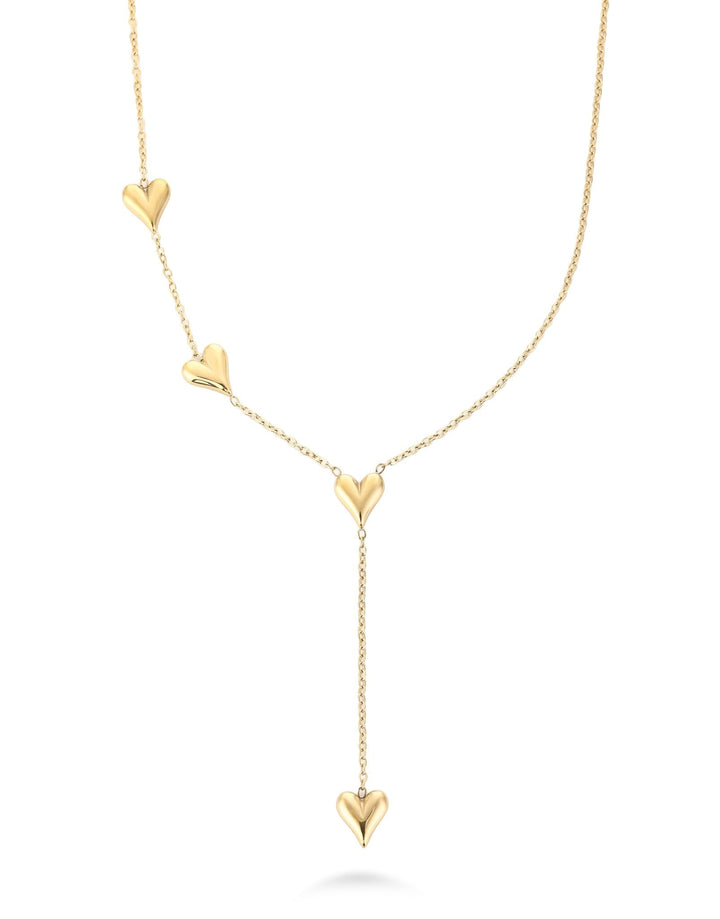 Gold Extended Hearts - Necklace