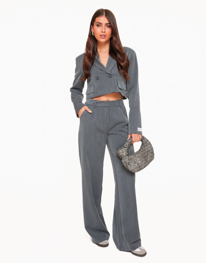 Grey Cropped LS - Blazer