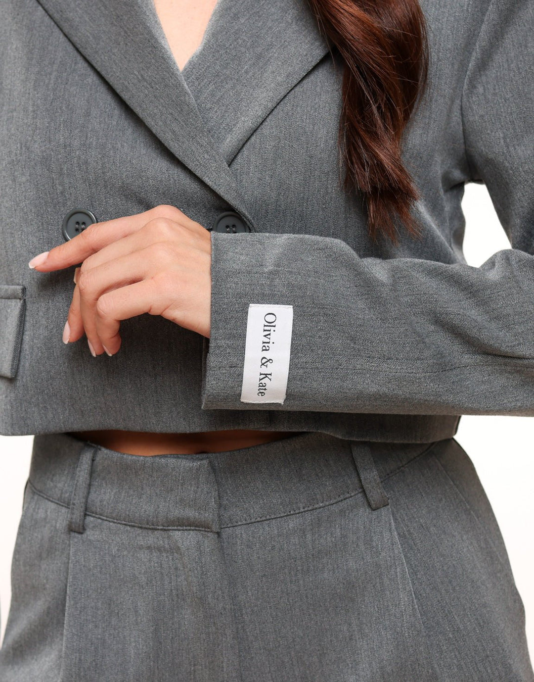 Grey Cropped LS - Blazer