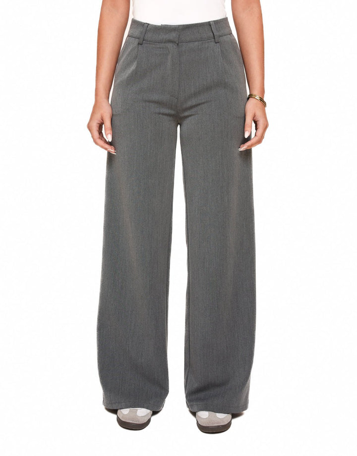 Grey High Waisted - Pantalon