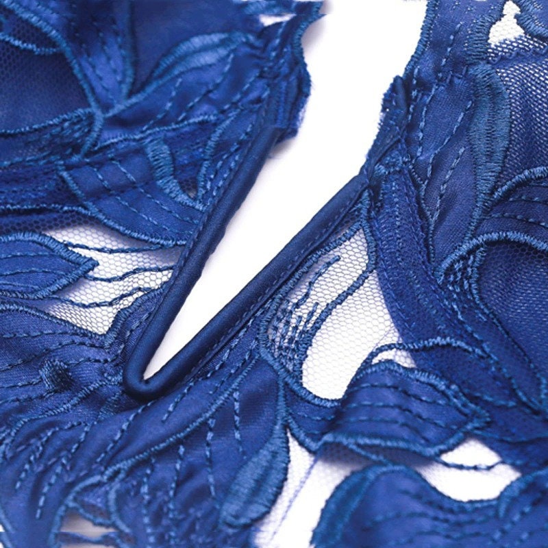 Marcella – Blue Lace Embroidered Set