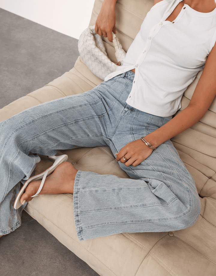 Light Blue Continuous Seams - Jeans