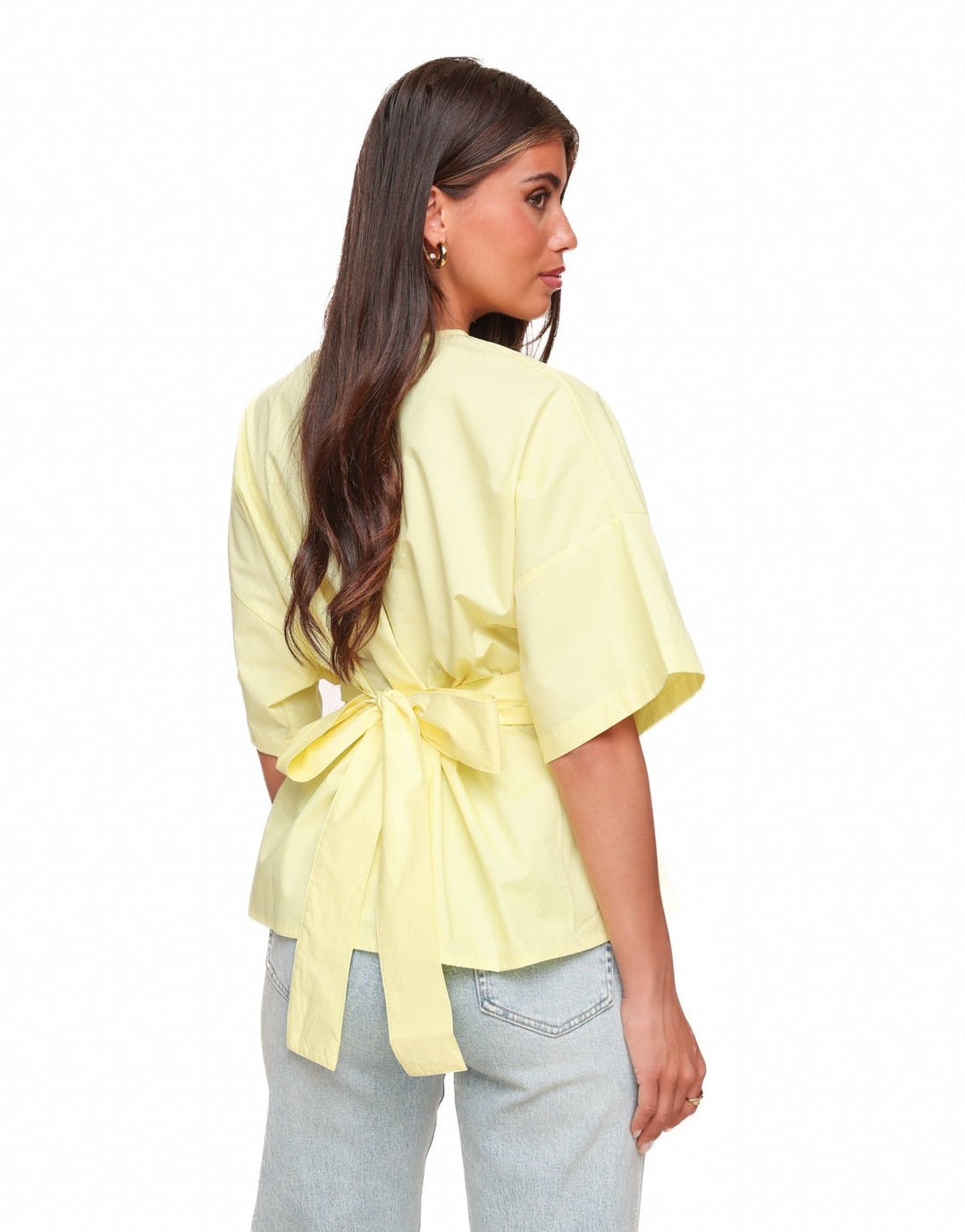 Light Yellow Bow Oversized - T-Shirt