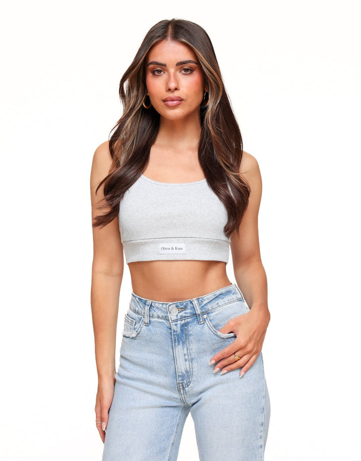 Light Grey Cropped - Top
