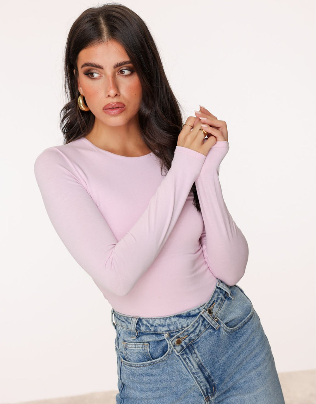 Light Pink Basic LS - Top