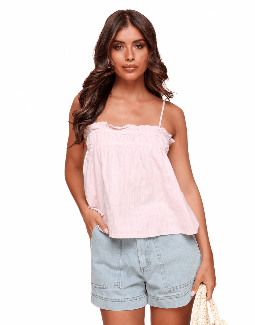Light Pink Sleeveless Wide - Top