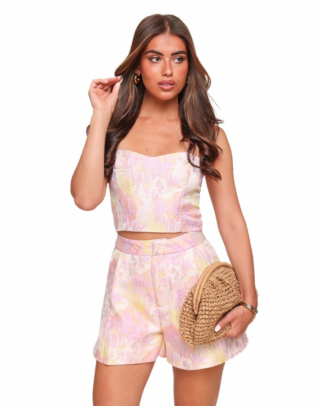 Lilac Flower Strapless - Top