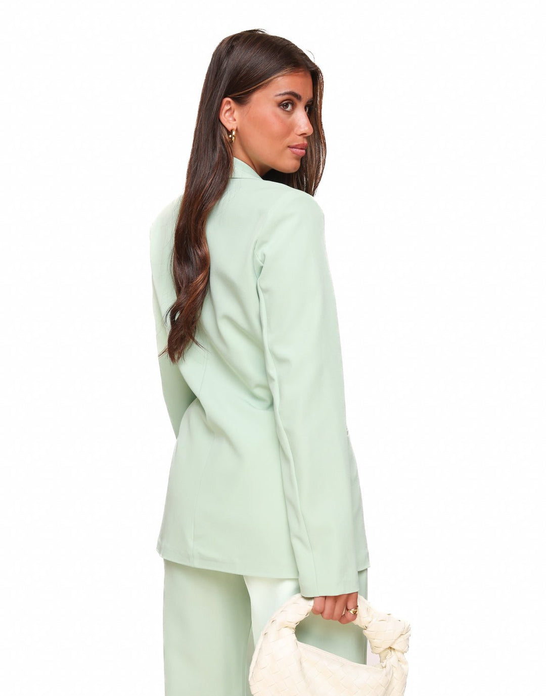 Mint Green Modern Wrap - Blazer