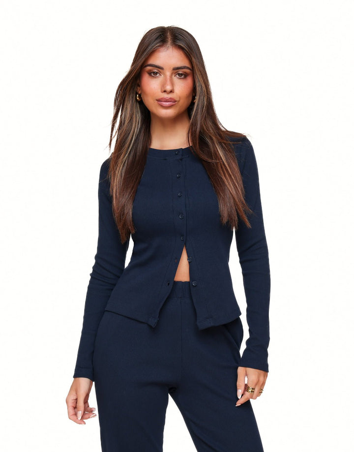 Navy Lounge LS - Top