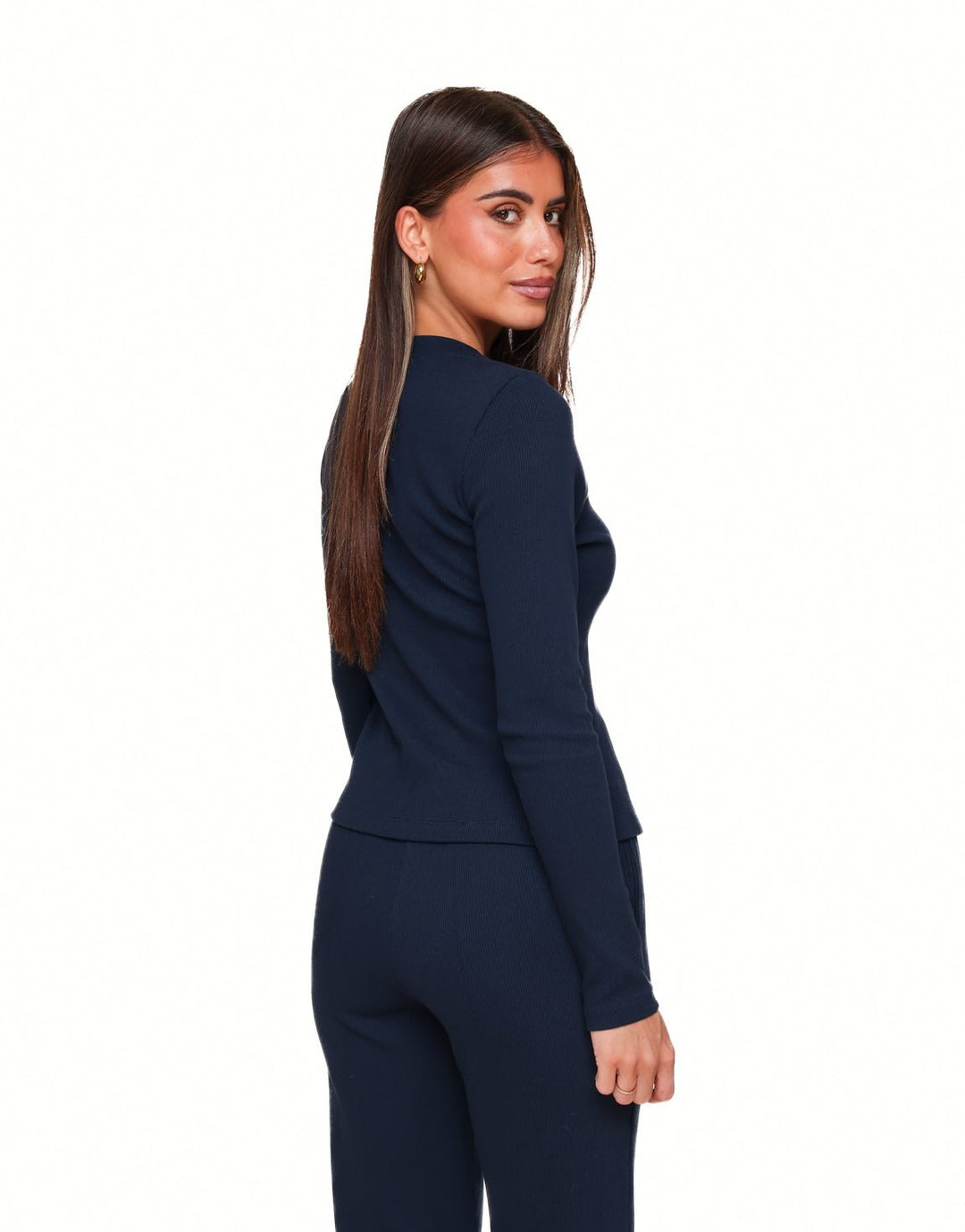 Navy Lounge LS - Top