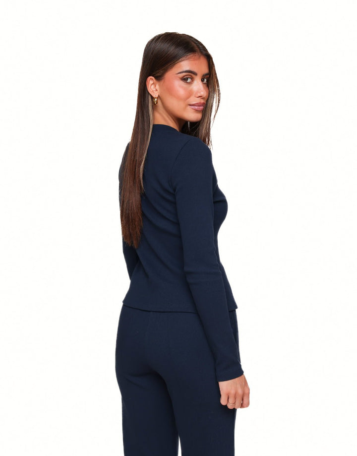 Navy Lounge LS - Top