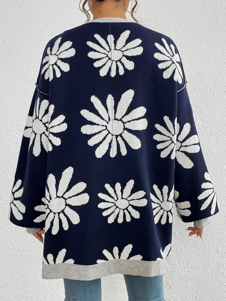 Midnight Bloom Knit Cardigan