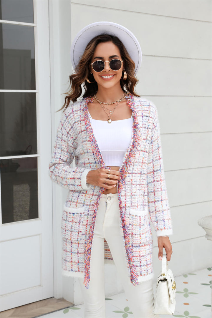 Pink Bellevue Days Tweed Cardigan