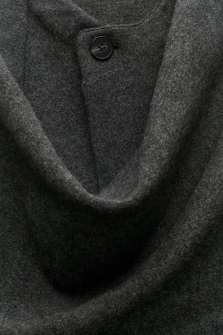 Midnight Drape Wool Cape Jacket