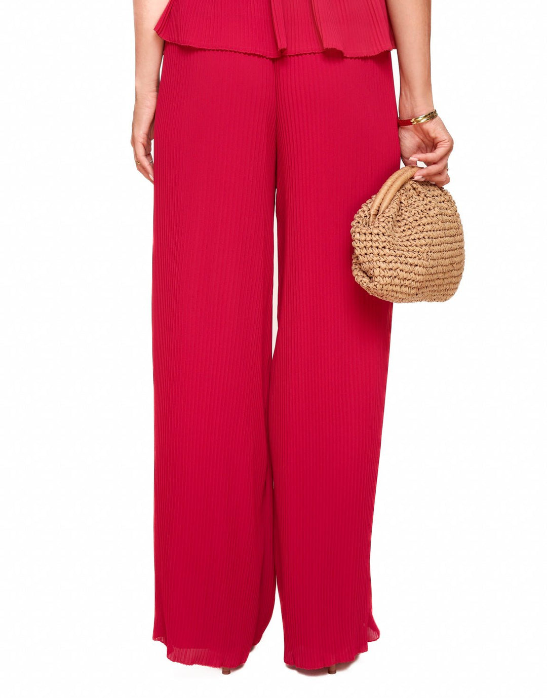 Red Plisse - Trousers