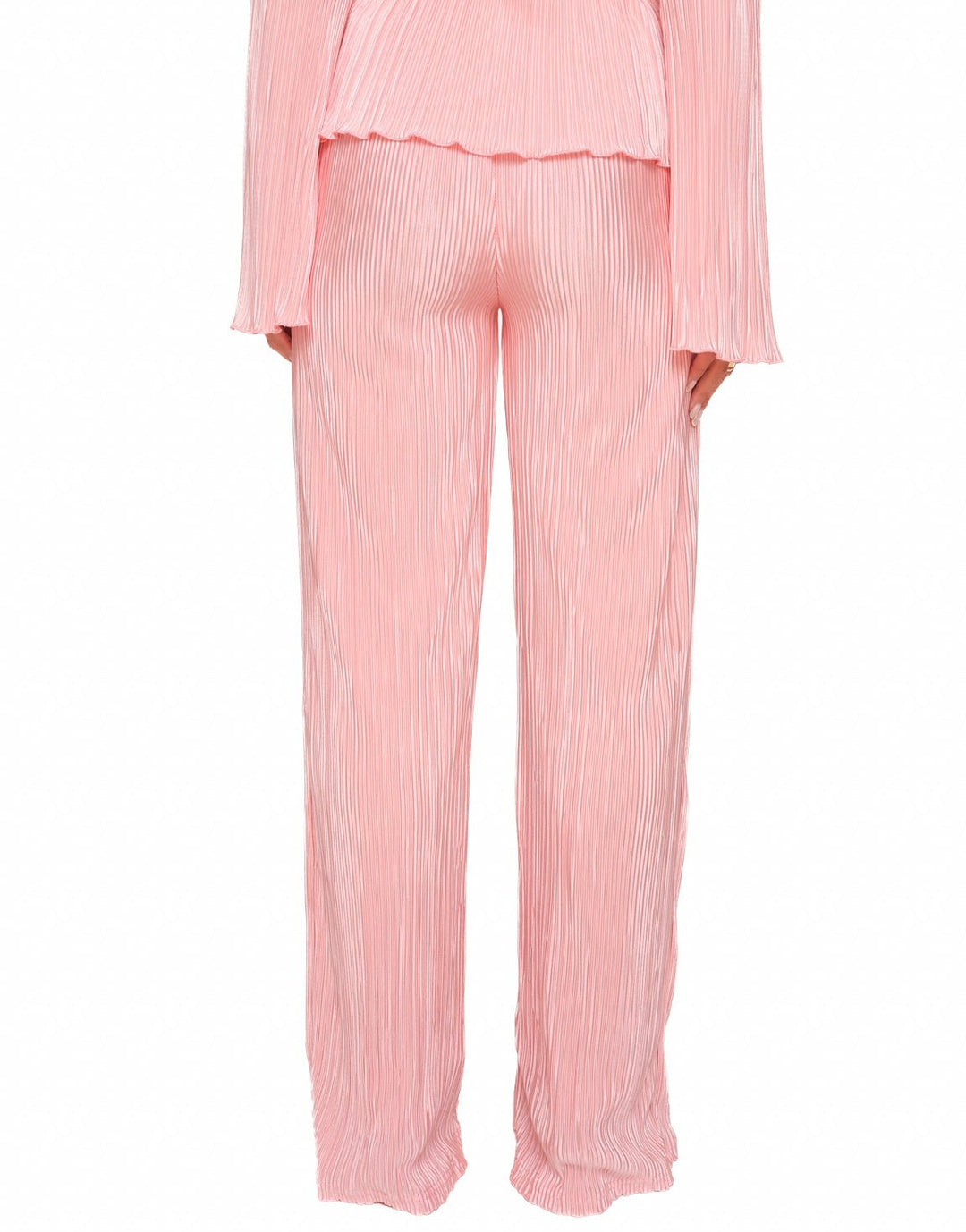 Pink Plisse Loose-fitting - Trousers