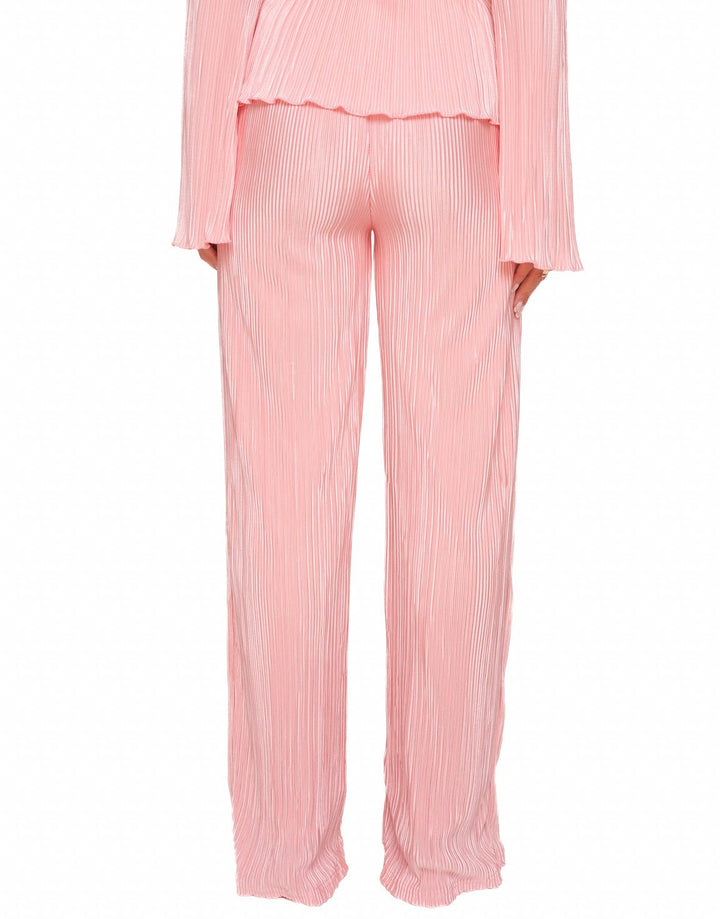 Pink Plisse Loose-fitting - Trousers