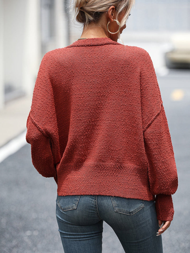 Red Shadow Lane Knit Cardigan