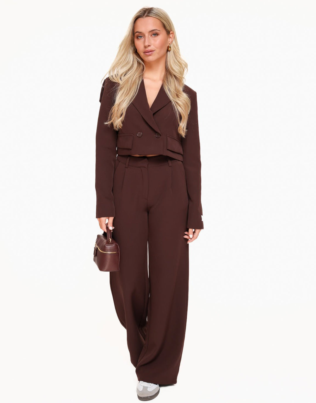 Warm Brown F/W Edit Cropped LS - Blazer