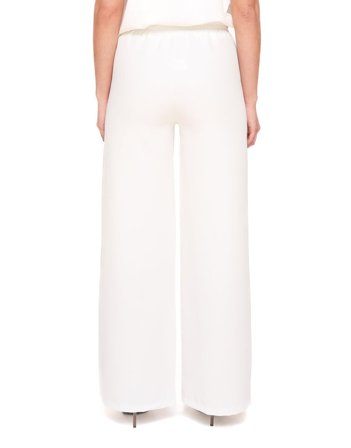 White Wide Elastic Band - Trousers
