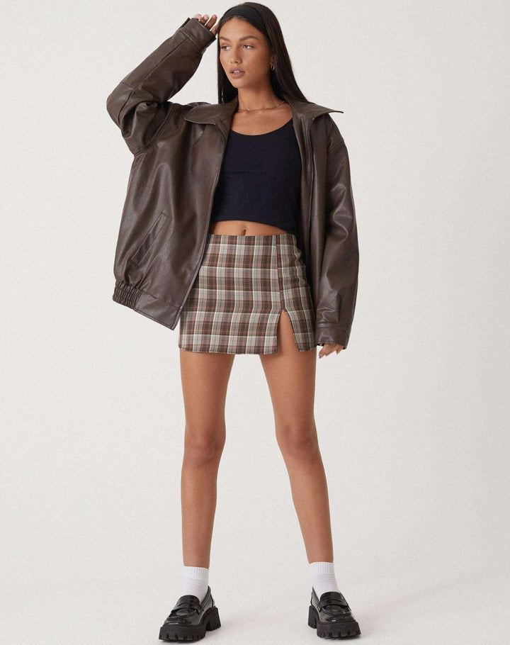 Harlin Oversized PU Zip Jacket