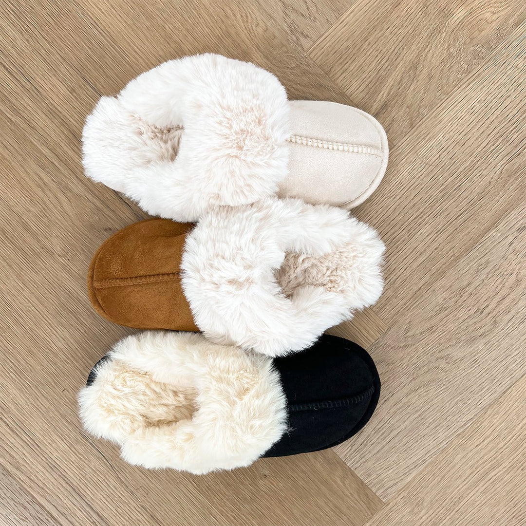 Black Fluffy - Slippers