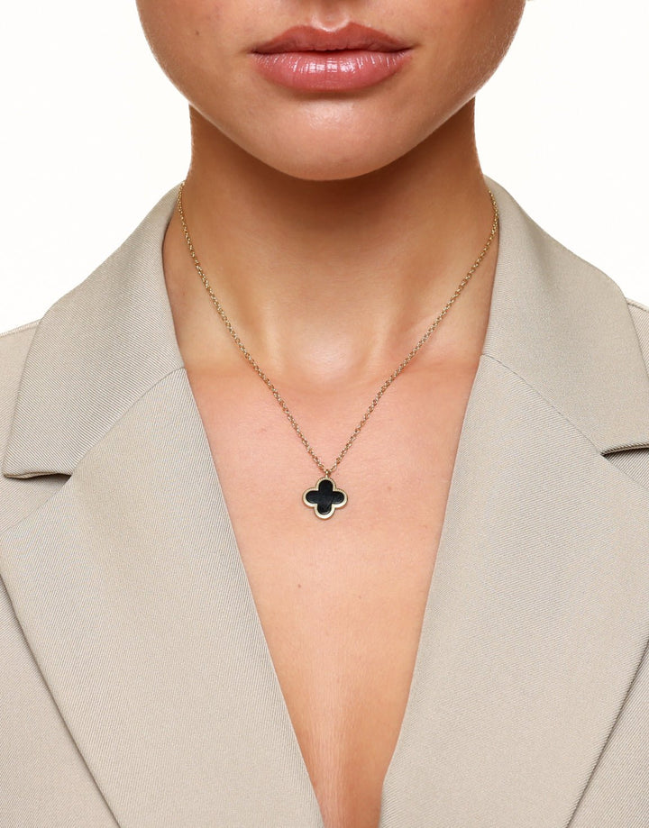 Zwarte Klaver - Ketting